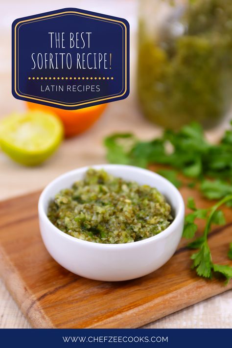 Updated Sofrito Recipe - Chef Zee Cooks Recipes For Friends, How To Make Sofrito, Sofrito Recipe, Homemade Stir Fry, Hispanic Recipes, Dominican Food, Condiment Recipes, Recipe Simple, Hispanic Food