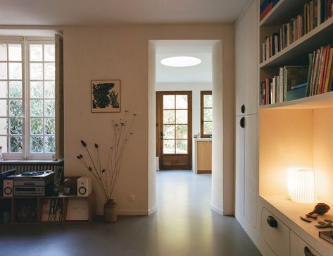 A Considered Renovation in Old Versailles by Architect Saba Ghorbanalinejad - Remodelista Architecture Editorial, Living In France, Lime Paint, Study Architecture, Family Of Three, Poured Concrete, Polished Concrete, Square Meter, Facade House