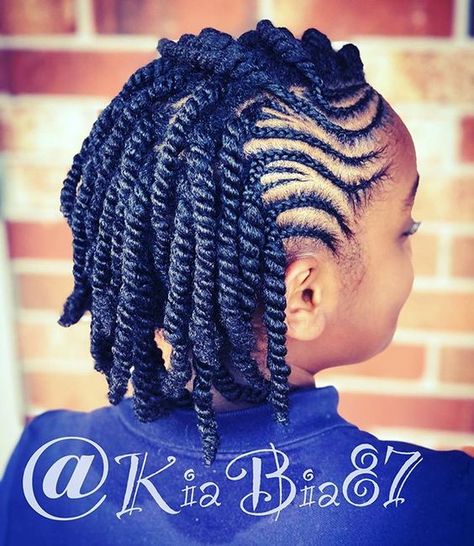 See more medium-length braid hairstyles for black women to long protective styles for natural hair braids.. Easy style for Black women and for kids in school. See how low maintenance your hair can... Braid Hairstyles For Black Women, Flat Twist Hairstyles, Natural Braided Hairstyles, African Hair Braiding Styles, Braided Cornrow Hairstyles, Girls Natural Hairstyles, Natural Hairstyles For Kids, Natural Hair Twists, Quick Braided Hairstyles