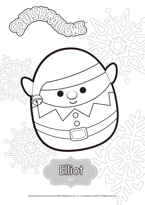 Elliot from Squishmallows Coloring Pages. Squishmallows Coloring Pages, Squishmallows Christmas, Squishmallow Coloring Pages, Grinch Coloring Pages, Bratz Coloring, Super Mario Coloring Pages, Felt Animal Patterns, Coloring Contest, House Colouring Pages