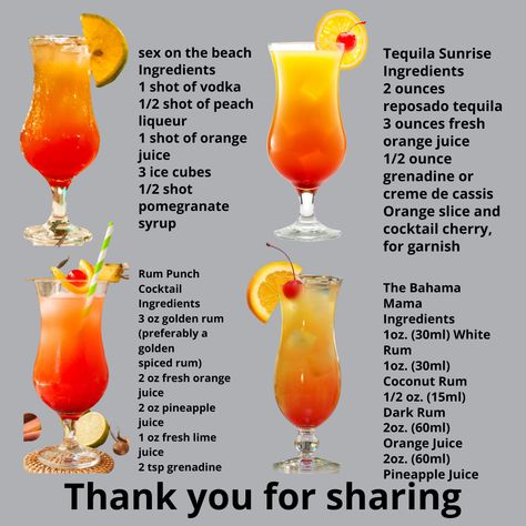 Mixed Drinks Alcohol Recipes, Rum Drinks Recipes, Bartender Drinks Recipes, Fun Drinks Alcohol, Summer Drinks Alcohol, Cocktail Drinks Alcoholic, Cocktail Syrups, Cocktails Recipes, Yummy Alcoholic Drinks