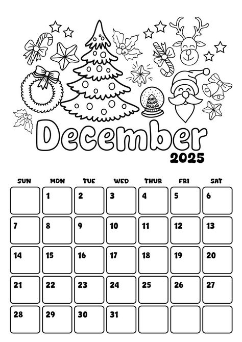 Calendar For Kids, Coloring Calendar, December Calendar, Printables Free Kids, Preschool Lesson Plans, 2025 Calendar, Calendar Printable, Preschool Lessons, Kids Calendar