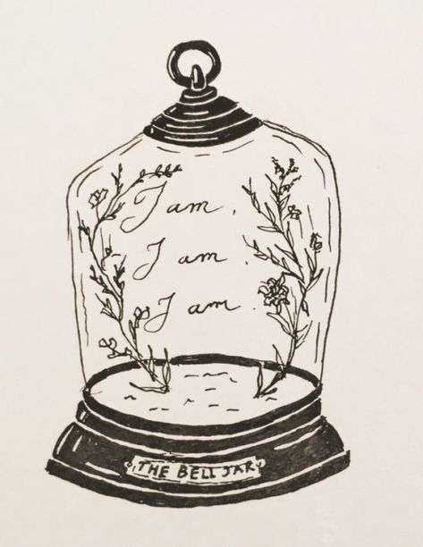 Sylvia Plath Tattoo, Silvia Plath, Literary Tattoos, Jar Art, The Bell Jar, Sylvia Plath, Book Illustration, Pretty Words, Future Tattoos