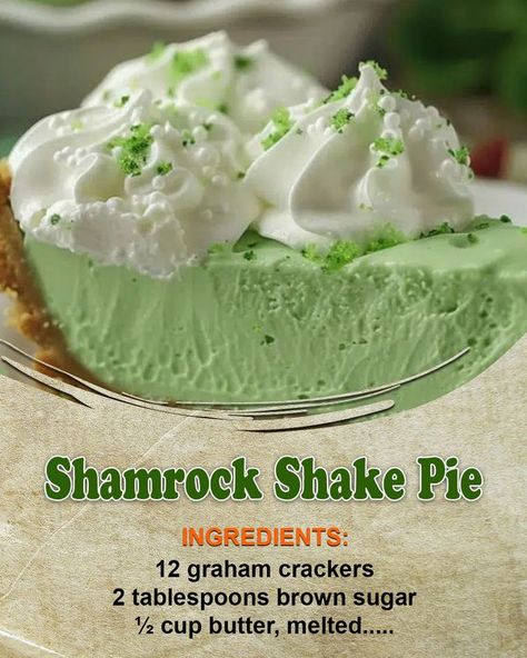 Shamrock Shake, Green Food Coloring, Graham Crackers, Crackers, Brown Sugar, Butter, Pie