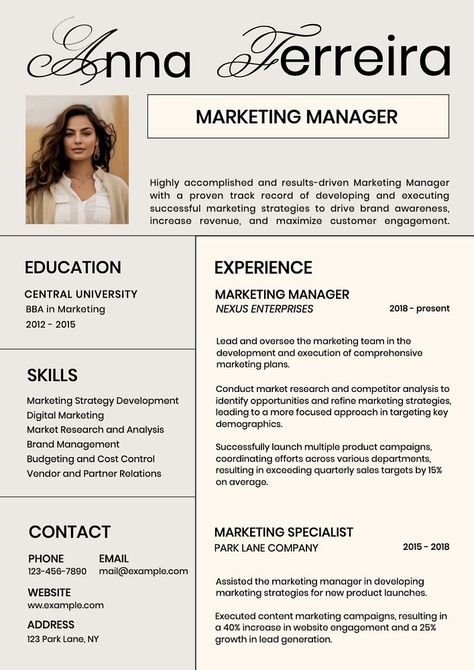 Resume Project Manager, Brand Manager Resume, Event Manager Resume, Marketing Manager Resume, Digital Marketing Resume Cv Design, University Marketing, Manager Resume, Graphic Design Resume, Competitor Analysis