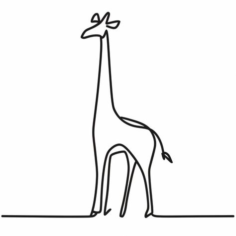 Ideogram Giraffe Line Drawing, Drawing Of A Giraffe, One Line Drawing, A Giraffe, Crafty Things, Line Drawing, Diy And Crafts, Drawings, Pattern