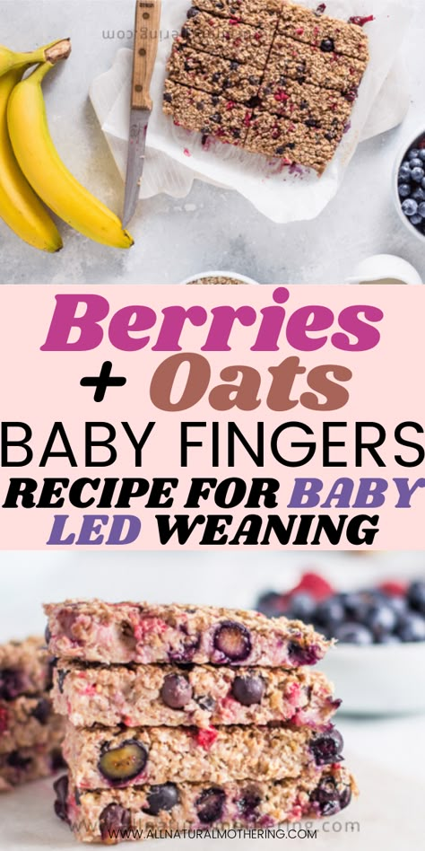 Mixed Berry Oatmeal, Porridge Fingers, Baby Oatmeal, Recipe For Baby, Berry Oatmeal, Weaning Foods, Oatmeal With Fruit, Toddler Snack, Easy Baby Food Recipes