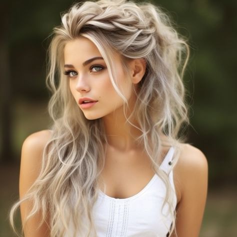 30 Trendy Summer Hairstyles 2024 Flirty Hairstyles, Trendy Summer Hairstyles, Chic Ponytail, Chic Bob, Volume Curls, Hairstyles 2024, Voluminous Curls, Half Updo, Beachy Waves