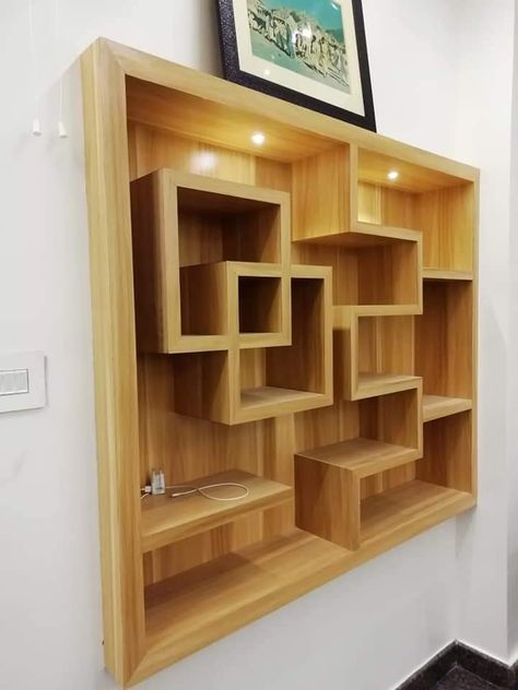 Shelf Ideas For Living Room Modern, Showcase Design Furniture Hall, Showcase Design Home Wall, Wooden Showcase Design Furniture, Showcase Designs For Hall, Shelf Designs For Hall, Wall Showcase Design, Wooden Showcase, Wooden Panel Design