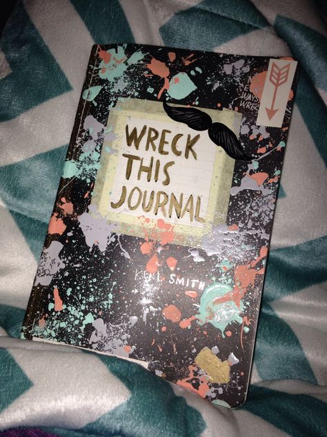 Wreck this journal Cover Ideas Wreck This Journal Cover, Journal Cover Ideas, Keri Smith, Art Studio Organization, Bullet Journal Cover Ideas, Wreck This Journal, Journal Art, Cover Ideas, Journal Cover