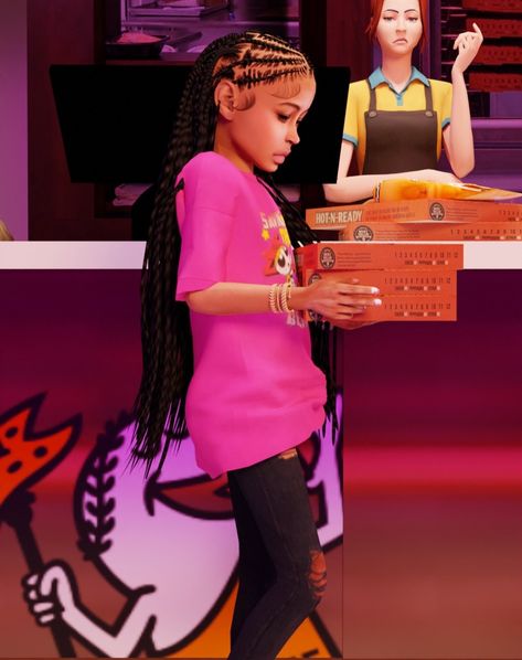 Switching up dinner plans is tough, but someone's gotta do it. Tonight, we trust in the power of pepperoni and cheese—it's pizza night, people! Let the slice choosing begin. #sims4 #sims4cc #sims4kids #simsfreeplay #thesims4 #thesims #blendercommunity #blender3d #blender