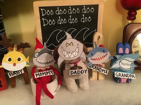 Elf On Shelf Costume, Baby Shark Doo Doo, Awesome Elf On The Shelf Ideas, Elf Magic, Xmas Elf, Doo Doo, Buddy The Elf, Rainbow Glitter, Baby Shark