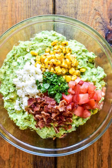 Loaded Guacamole Basic Guacamole Recipe, Loaded Guacamole, Pineapple Guacamole, Unripe Avocado, How To Ripen Avocados, Food Avocado, Habanero Peppers, Roasted Corn, Guacamole Recipe