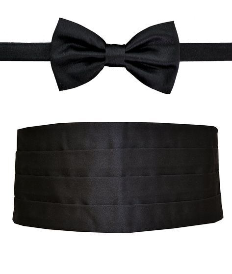 Made in Italy Men's Black Cummerbund Tuxedo Belt & BowTie Set, Silk Cummerbund Tuxedo, Bowties Men's, Tuxedo Accessories, Silk Clothing, Wedding Suits, Semi Formal, Mens Suits, Shoes Jewelry, Shoe Jewelry