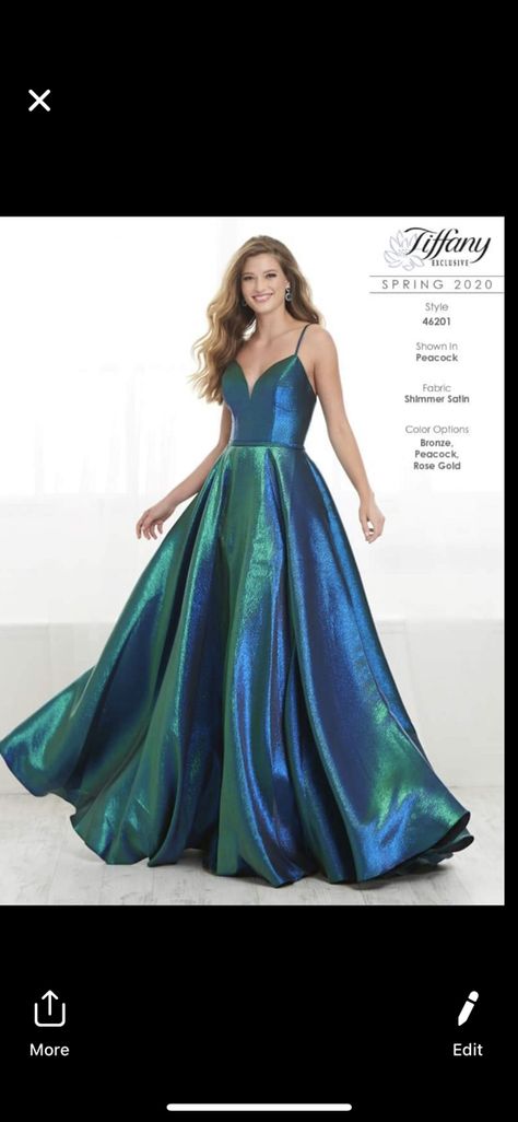 Shimmer Gowns, Peacock Color Dress, Peacock Blue Dress, Fairy Gown, Combination Dresses, Long Gown Design, Blue Ball Gowns, Peacock Dress, Peacock Color