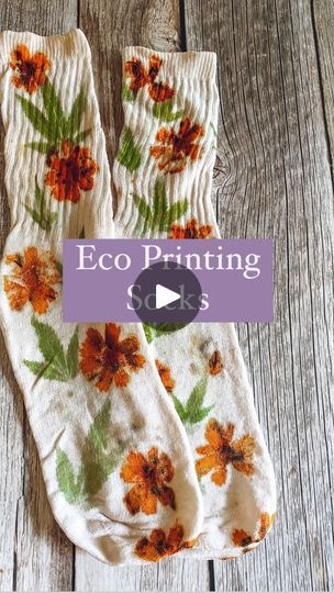 14K views · 2.5K reactions | Comment GUIDE and I’ll send you a ✨free✨ eco-printing sock guide! 🌼  These organic cotton socks were lovingly printed with hemp leaves and coreopsis flowers. 🍃🌼 Both of these natural dye plants are abundant in color-rich flavonoids. 💫  You’ve likely heard me and other natural dyers mention flavonoids in dye plants, but what exactly are they and why are they so significant?👇🏼  Not all plants are suitable for dyeing. True dye plants contain specific phytochemicals that produce colorful dyes. Flavonoids are a key group among these dye constituents. Derived from the Latin word ‘Flavia,’ meaning yellow, most flavonoids are yellow. However, the beautiful but less stable blue, green, red, and purple anthocyanin-based dyes are also flavonoids.  Some of the most c Eco Printing Textiles, Simple Hand Embroidery Patterns, Hemp Leaf, Jamie Young, Sage Leaves, Red And Purple, Eco Printing, Hand Embroidery Patterns, Organic Fabrics