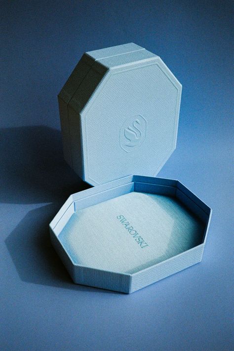 Swarovski’s New Branding Takes Flight – PRINT Magazine Jewelry Box Design, Swarovski Swan, Swan Logo, New Branding, Organic Lines, Contemporary Luxury, Luxury Packaging, Jewelry Studio, Creative Packaging Design