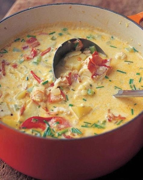 Lobster Corn Chowder, Best Ina Garten Recipes, Barefoot Contessa Recipes, Ina Garten Recipes, Lobster Bisque, Savory Soups, Corn Chowder, Think Food, Soup And Sandwich