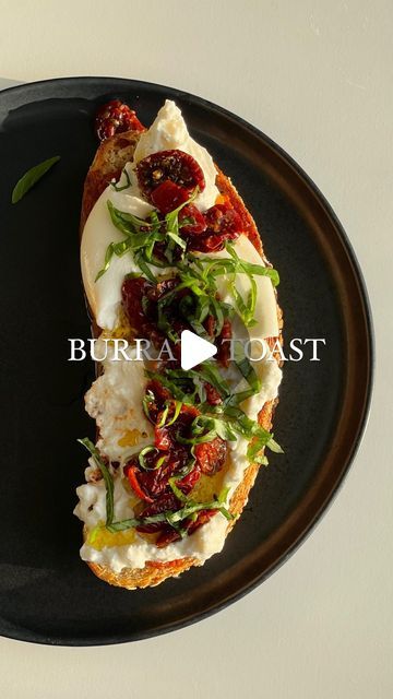 Rosa Isabel on Instagram: "burrata toast 🤍 my absolute favorite!!  all you need here is :  bread pesto arrabbiata burrata cheese sun-dried cherry tomatoes fresh basil on top  #delicious #toast #goodfood #dailyfood #breakfast #food #easyrecipes #homecooking #goodfood #italianfood #eatwell #foodies #foodstagram #foodlover #mozzarella #sandwich #getinmybelly #tasty #foodblogger #cooking #foodie #burrata #italy #pesto #onlydish #homemade" Burrata Sandwich, Burrata Toast, Mozzarella Sandwich, Burrata Cheese, Dried Cherries, Dried Tomatoes, Breakfast Food, Sun Dried, Fresh Basil