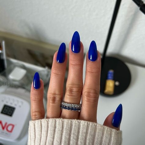 Bright Blue Nails, Cobalt Blue Nails, Make Nails, Your Highness, Royal Blue Nails, Navy Blue Nails, Pretty Nail Colors, Diva Nails, Gothic Nails