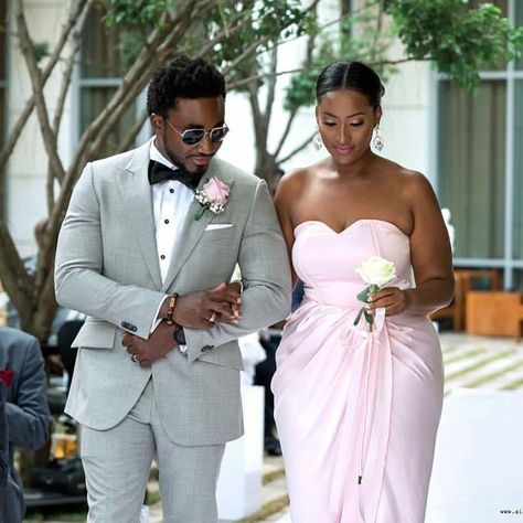 Follow us @SIGNATUREBRIDE on Twitter and on FACEBOOK @ SIGNATURE BRIDE MAGAZINE Love Is A Beautiful Thing, Ebony Love, African American Weddings, Groom And Groomsmen Attire, Wedding Suits Groom, Black Bridal, Bride Magazine, Black Bride, Gorgeous Couple