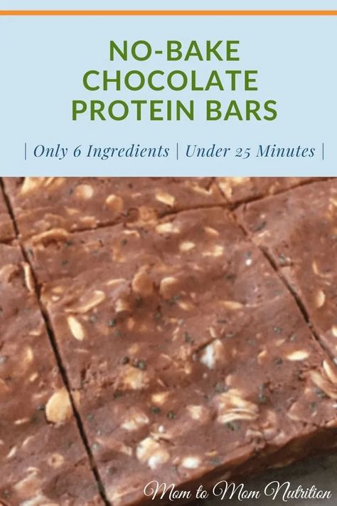 No Bake Protein Bars, Mom To Mom, Chocolate Protein Bars, Cook Meals, Healthy Protein Snacks, Snacks Easy, Protein Bar Recipes, Money Honey, Snack Bites