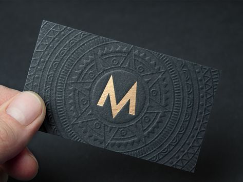 Restaurant Business Cards, The Letter M, Graphic Design Business Card, Business Card Design Inspiration, Visiting Card Design, Logo Luxury, Business Card Design Creative, Luxury Business Cards, Black Business Card