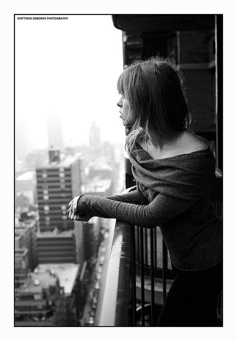 Model on balcony NYC - New York model photography workshop - photo shot with a Leica M8 - B&W Portrait Balcony Portrait Photography, Balcony Shoot Photo Ideas, Balcony Shoot, Balcony Photoshoot, Balcony Photography, Balcony Photos, B W Portrait, New York Model, Black And White People