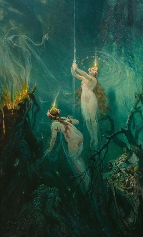 Art/Illustrations Mermaid History, Mermaid Photography, Rennaissance Art, Mermaid Painting, Greek Mythology Art, Vintage Mermaid, Celestial Art, Mermaid Art, Art And Illustration