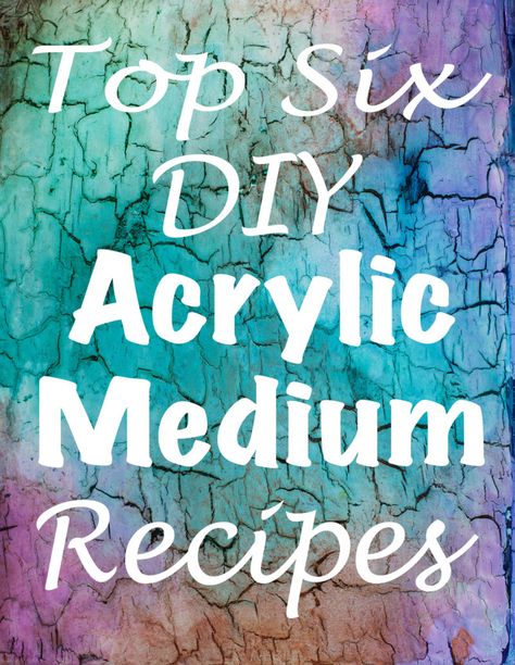 Paint Pouring Medium, Acrylic Paint Mediums, Medium Recipe, Chalk Paint Recipe, Expensive Stuff, Homemade Paint, Acrylic Medium, Acrylic Painting Diy, Crackle Painting