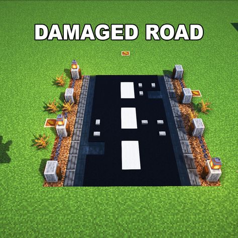 Minecraft Damaged Road ⚒️ Rate from 1-10? 🎥 Full Tutorial on my YouTube channel! 💾 World Download on Patreon ✅ Follow for OP Minecraft Builds 📢 Share with your Friends 💬 Rate this Build 1-10 🔖Tags 🔖 #minecraft #minecraftbuilds #minecrafters #minecraftpe #minecraftmemes #mınecraftideas #minecraftbuild #minecraftbuilding #minecraftbuilding #minecrafttutorial #minecraftonly #mcpe #minecraftpc #minecraftcreations #minecraftdaily #minecraftdesign #minecraftjava #minecrafts #minecraftyoutuber #ga... Minecraft City Road, Minecraft Roads Design, Minecraft Roads, Minecraft House Plans, Minecraft City, Minecraft House, Minecraft Memes, Minecraft Pe, Minecraft Blueprints