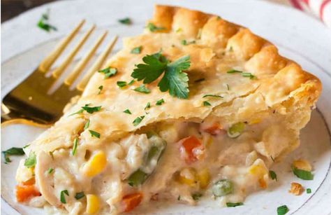 Tarta de Pollo cremosa: la receta perfecta que no puede faltar en la vianda - La 100 Turkey Gravy From Drippings, Creamy Chicken Pot Pie, Balsamic Vinaigrette Recipe, Turkey Pot Pie, Easy Chicken Pot Pie, Pot Pies Recipes, Turkey Gravy, Chicken Pot Pie Recipes, Crusted Chicken