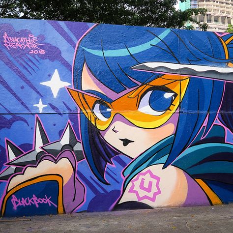 Behance :: Para ti Anime Graffiti, Beast Wallpaper, Psy Art, Graffiti Murals, Graffiti Characters, Dope Cartoon Art, Street Graffiti, Murals Street Art, Style Box