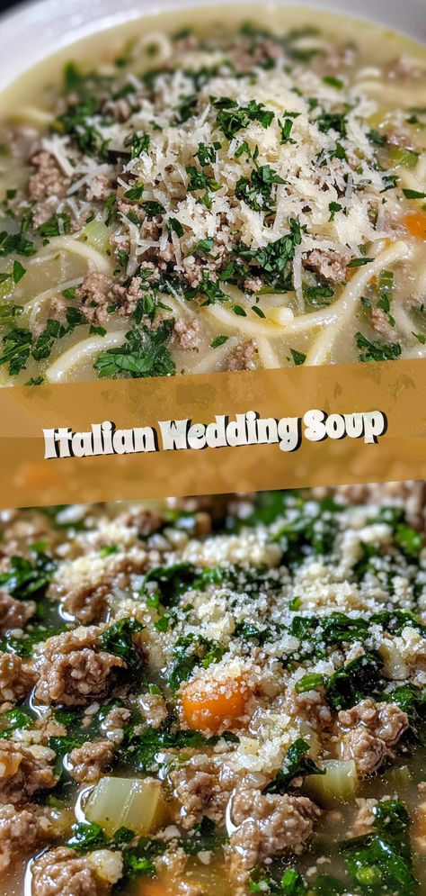 Italian Wedding Soup Instant Pot Wedding Soup, Wedding Soup Recipe Crockpot, Crockpot Wedding Soup, Italian Wedding Soup Instant Pot, Easy Italian Wedding Soup, Wedding Soup Recipe, Italian Soup Recipes, Tender Meatballs, Birthday Cake Decorating Ideas