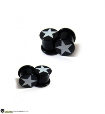 Star Ear Gauge, Star Shaped Gauges, Cool Gauges, Star Gauges, Gauge Plugs, Gauged Ears, Piercings Jewelry, Tapers And Plugs, Ear Stretching