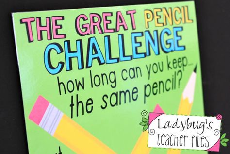 Ladybug's Teacher Files: The Great Pencil Challenge (managing pencils!) Pencil Challenge, Class Incentives, Discipline Tips, Teaching Hacks, Teacher Files, Math Lab, Behavior Incentives, Teaching Classroom Management, Classroom Hacks