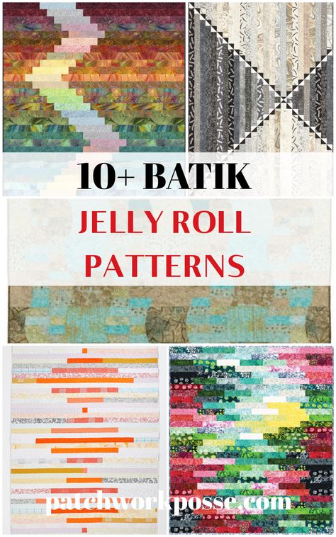 Free jelly roll quilt patterns using batik fabric.  From jelly roll bundles, to fabric collections, batik jelly rolls, long strips, scrappy strips of fabric, even wide strips you'll be able to sew them up into Bowl Holder Pattern, Hot Pads Tutorial, Sewing Tips For Beginners, Pinwheel Quilt Block, Optical Illusion Quilts, Simple Sewing Projects, Jelly Roll Patterns, Sunflower Quilts, 9 Patch Quilt