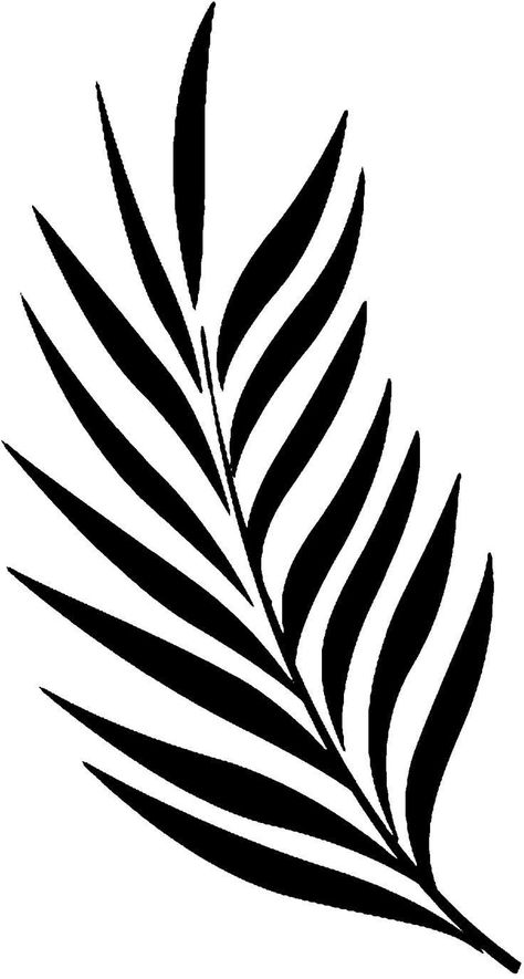 Stincel Pattern Design Wall, Palm Leaf Tattoo Design, Leaf Stencil Patterns, Jungle Leaves Tattoo, Noir Tattoo, Olive Tattoo, Flower Tattoo Stencils, Best Neck Tattoos, Tattoo For Boyfriend