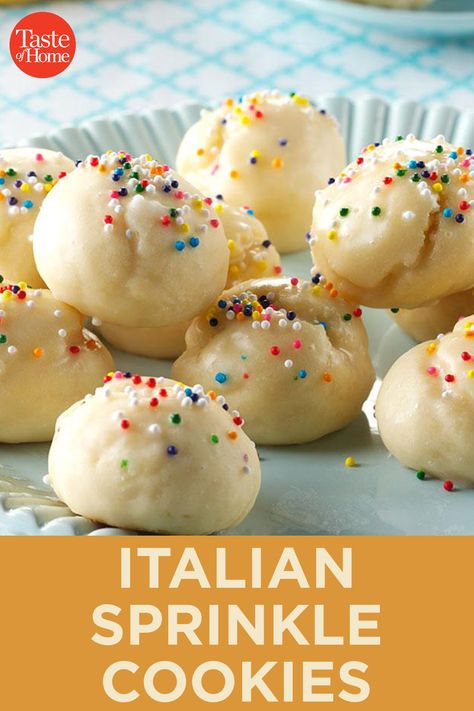 Italian Sprinkle Cookies Italian Sprinkle Cookies, Christmas Dinner Food, Italian Christmas Dinner, Newburgh New York, Italian Butter, Italian Wedding Cookies, Anise Cookies, Italian Christmas Recipes, Pistachio Biscotti