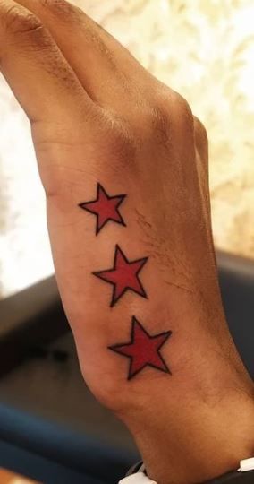 Star Tattoos For Men Tattoo Images Men, Tattoo Designs Men Hand Simple, Star Neck Tattoo For Men, Star Tattoo Designs Men, Star Tattoo Designs For Men Guys, Star Tattoo Men, Stars Tattoo For Men, Men's Side Neck Tattoos, Star Design Tattoos