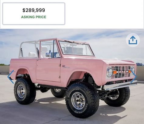 1976 Barbie bronco Vintage Pink Bronco, Pink Bronco, 1970s Bronco, 1960 Bronco, 1974 Bronco, Old Barbie, Vintage 1973, Ford Bronco 1966-1977, Dream Cars