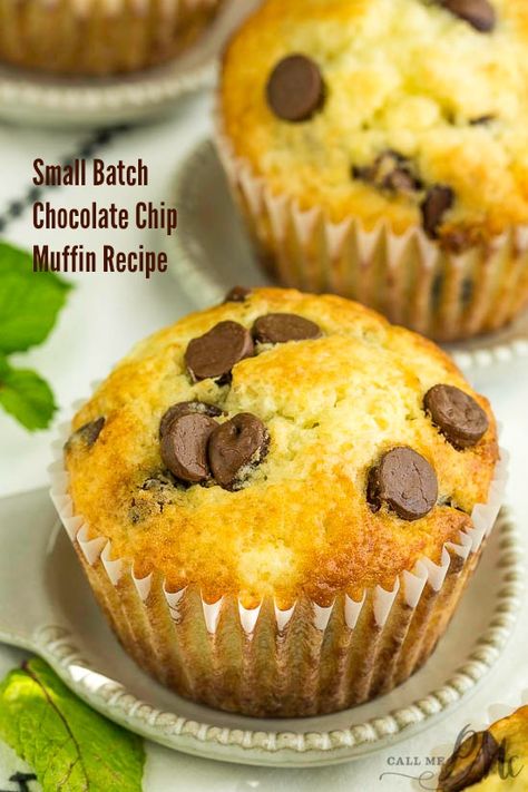 Fluffy Chocolate Chip Muffins, Chocolate Chip Muffins Recipe, Chocolate Chip Muffin, Chocolate Chip Muffin Recipe, Small Batch Baking, Special Breakfast, Bakery Style Muffins, Simple Muffin Recipe, Cassava Flour