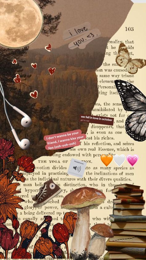 wallpaper 🧡🤍💗 Y2k Grunge Wallpaper, Collage Poetry, Cottage Core Wallpaper, Queer Aesthetic, Cottage Core Art, Grunge Wallpaper, Cute Images For Wallpaper, Aesthetic Posters, Halloween Food Treats