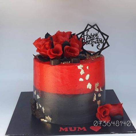 Red and black fresh cream cake. Red velvet, chocolate, lemon cake. Harare Zimbabwe cakes Black Velvet Cake Birthdays, Red And Black Cake Ideas Birthdays, Red And Black Birthday Cake, Chocolate Lemon Cake, Red And Black Cake, Fresh Cream Cake, Red Velvet Chocolate, Cake Red Velvet, Harare Zimbabwe