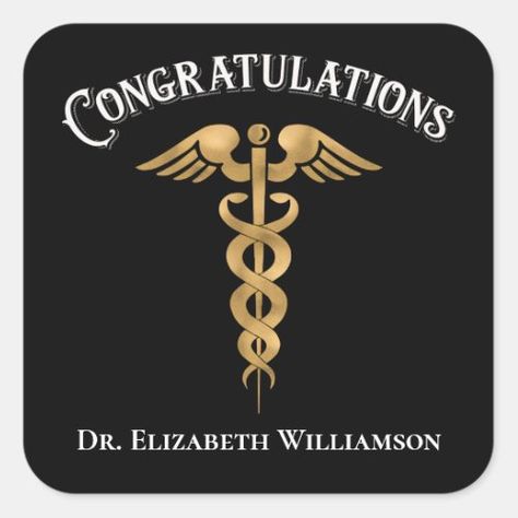 Congratulations Doctor Physician Caduceus Seal #zazzle #weddinginvitations #birthdayinvitations #babyshowerinvitations #zazzleinvitations #monogram #businesscards #graduation #homedecor Congratulations Doctor, Nurse Burnout, Nurse Uniforms, Student Supplies, Nurse Student, Becoming A Doctor, Medical School Essentials, Yule Decorations, Paper Coaster