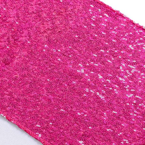 Amazon.com: ShinyBeauty Party Decorations Fuchsia Sequin Table Runner 14''x72'' Hot Pink Birthday Decorations : Home & Kitchen Hot Pink Birthday Decorations, Event Table Decorations, Glitter Table Runner, Pink Birthday Decorations, Hot Pink Birthday, Glitter Table, Sequin Table Runner, Sequin Backdrop, Sequin Table