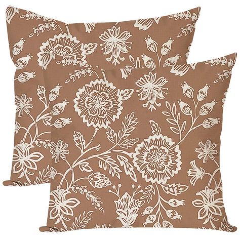 PRICES MAY VARY. Polyester Durability: Imagine effortlessly updating your space with our faux-linen floral throw pillow covers! They're not just good-looking; they're built to last with a sturdy hidden zipper, making them a breeze to clean. Size up your home sofa or porch bench decor with our charming 18 x 18 inch throw pillow covers. Please Note: Pillow inserts not included. Seasonally Decor: Our pillow covers are like a breath of fresh air for your home decor, farmhouse-themed designs that ble Brown Themed Living Room, House Gathering, Cottage Outdoor, Brown Throw Pillow, Outdoor Farmhouse, Porch Bench, Jacobean Floral, Bed Living Room, Floral Throw Pillow