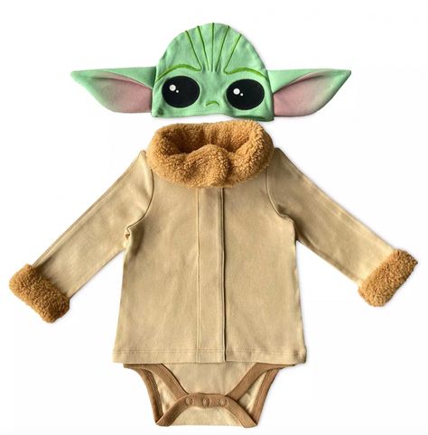 Yoda Halloween Costume, Baby Yoda Costume, Disney Baby Costumes, Yoda Halloween, Yoda Costume, Woody Costume, Costume Bodysuit, Baby Kostüm