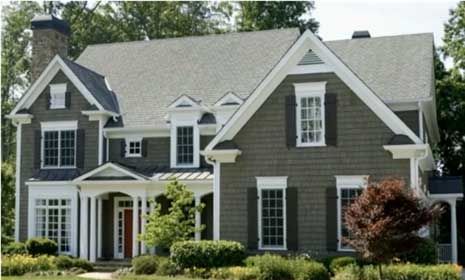 Exterior Paint Color Combinations | Best Exterior House Color Schemes Exterior Paint Color Combinations, Best Exterior Paint, Orchard House, House Paint Color Combination, Porch Remodel, Gray House, Exterior House Color, Exterior House Paint, Colonial Style Homes