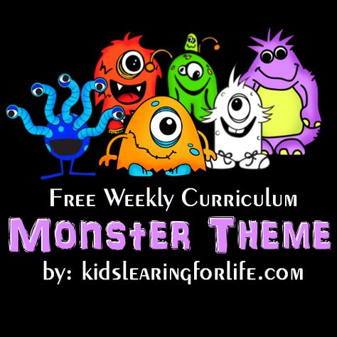 Monster Theme | Curriculum | Toddler | Preschool | Not Scary | Monster Preschool, Monster Snacks, Monster Songs, Monster Theme Classroom, Monster Classroom, Big Green Monster, Monster Activities, Theme Preschool, Creepy Monster